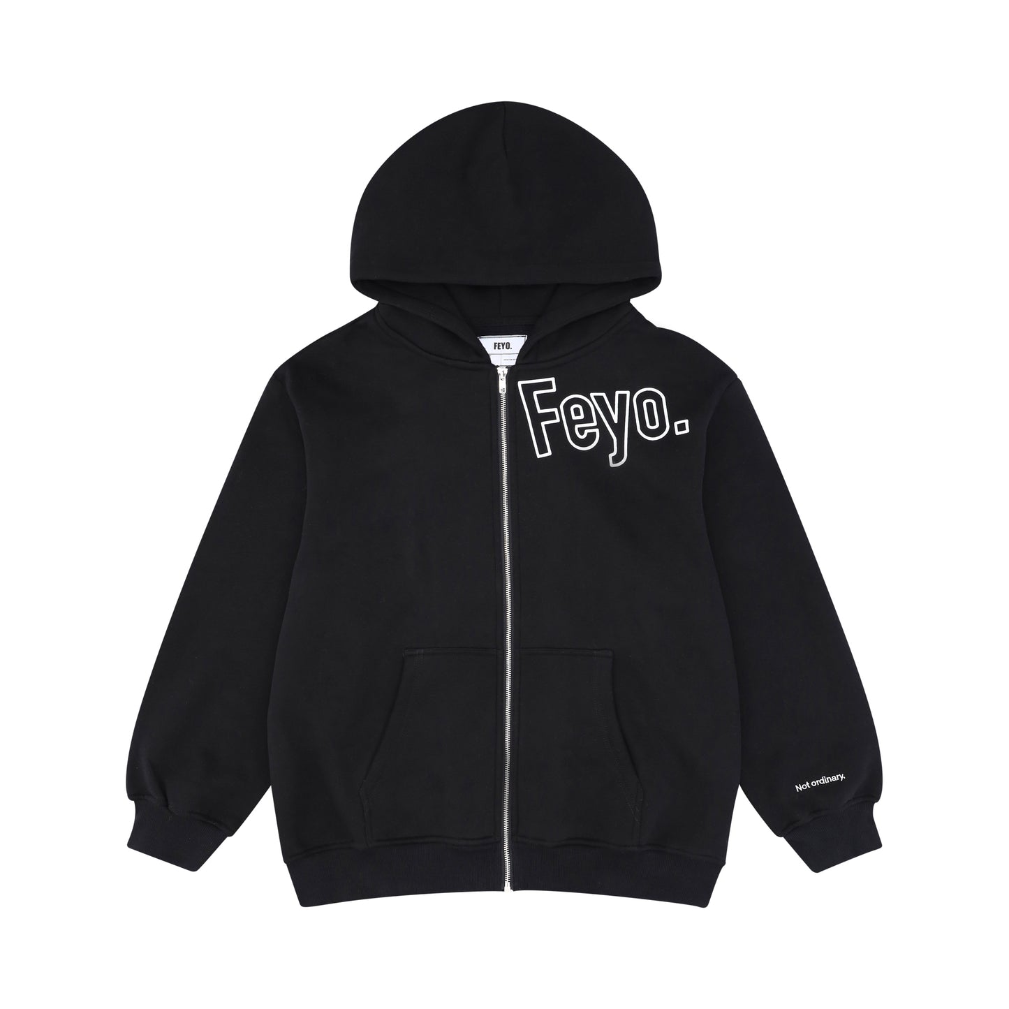ZIP UP HOODIE BLACK